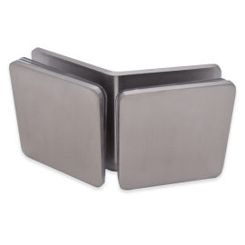 135 Degree Glass-To-Glass Shower Fixing -  Satin Chrome