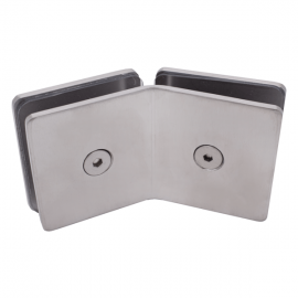 135 Degree Glass-To-Glass Shower Fixing -  Satin Chrome