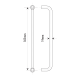 305mm Door Handle 19mm Dia. Satin Chrome