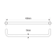 450mm Towel Bar 19mm Dia. Satin Chrome