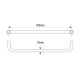 450mm Towel Bar 19mm Dia. With Knob Satin Chrome