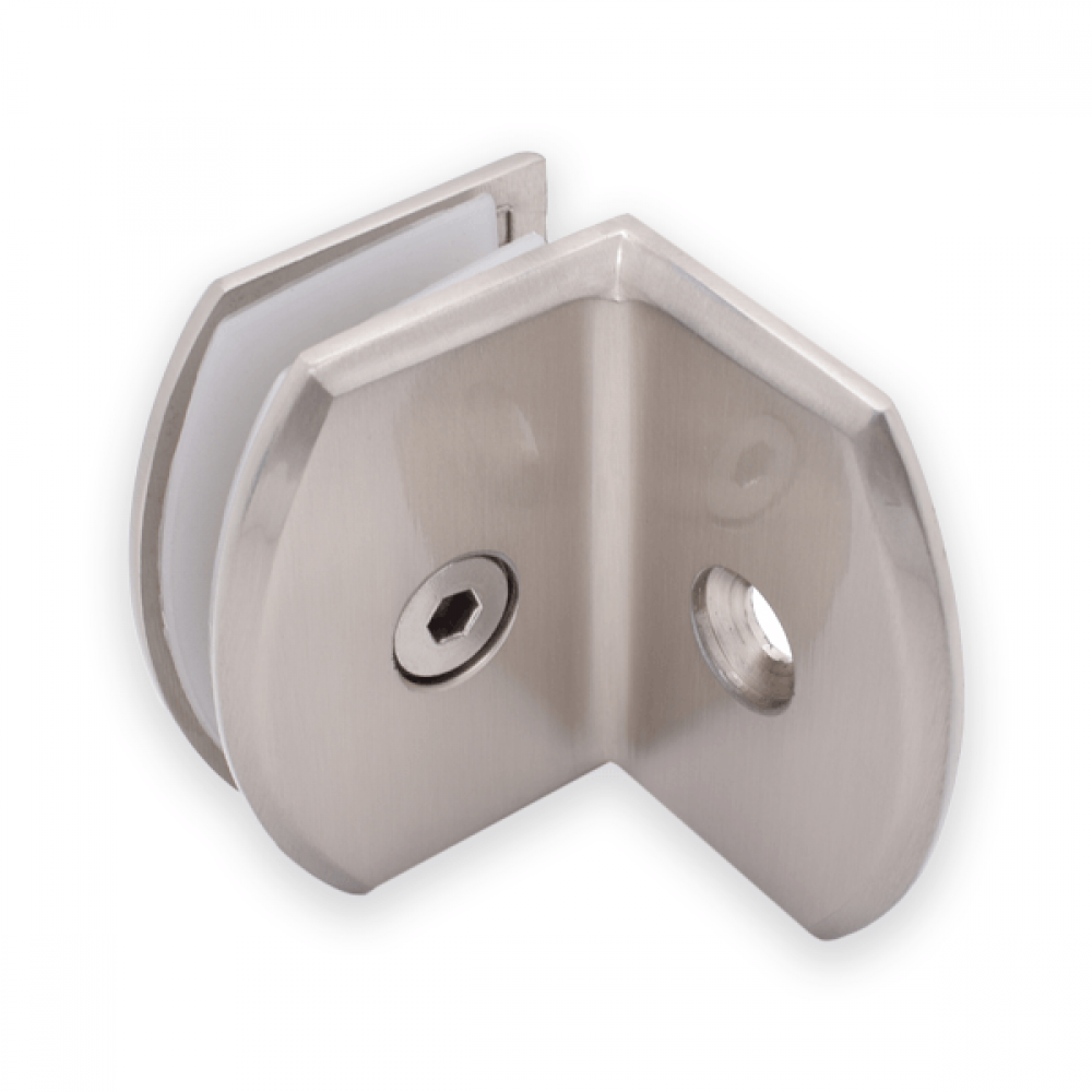 Wall To Glass Pod Fixing Satin Chrome