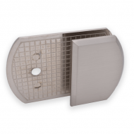 Glass To Panel 180  Degree Pod Fixing Satin Chrome