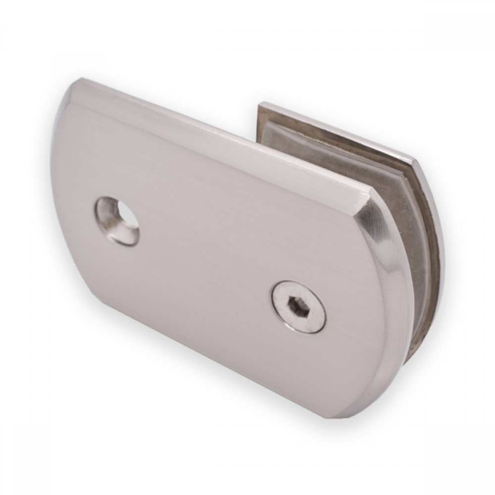 Glass To Panel 180  Degree Pod Fixing Satin Chrome