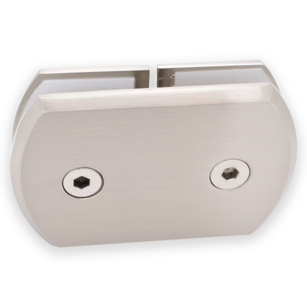 Glass To Glass 180 Degree Pod Fixing Satin Chrome