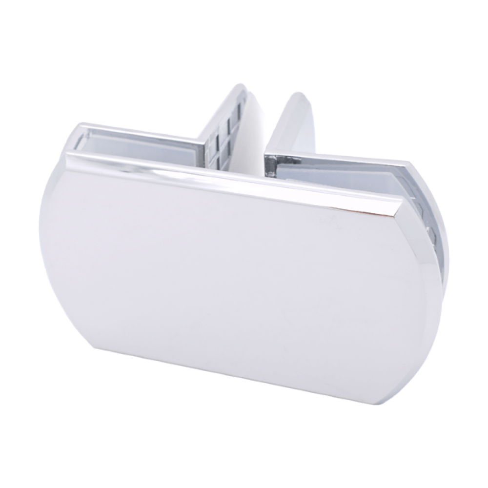 Glass to Glass Three Way Pod Fixing Polished Chrome