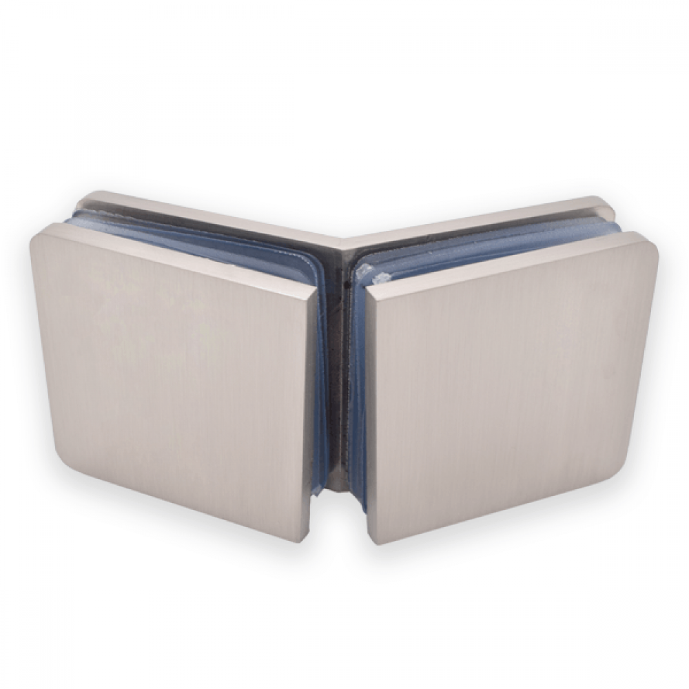 135 Degree Glass To Glass Fixing - Satin Chrome