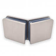 135 Degree Glass To Glass Fixing - Satin Chrome