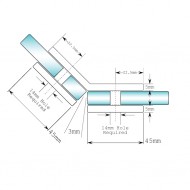 135 Degree Glass To Glass Fixing - Satin Chrome