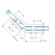 135 Degree Glass To Glass Fixing - Satin Chrome