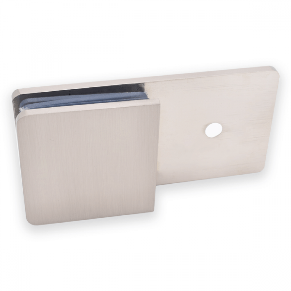 Wall To Glass Fixing - Satin Chrome