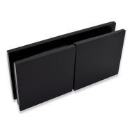 Glass To Glass Fixing 180 deg - Square Range  - Black