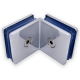 90 Degree Glass To Glass Fixing - Polished Chrome
