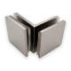 90 Degree Glass To Glass Fixing - Satin Chrome