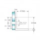 90 degree Wall To Glass Fixing - Square Range - Black
