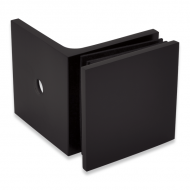 90 degree Wall To Glass Fixing - Square Range - Black