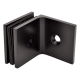 90 degree Wall To Glass Fixing - Square Range - Black