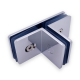 T Shaped Glass To Glass Bracket - Polished Chrome