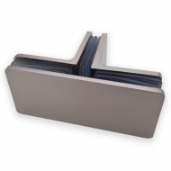 T Shaped Glass To Glass Bracket - Satin Chrome