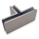 T Shaped Glass To Glass Bracket - Satin Chrome