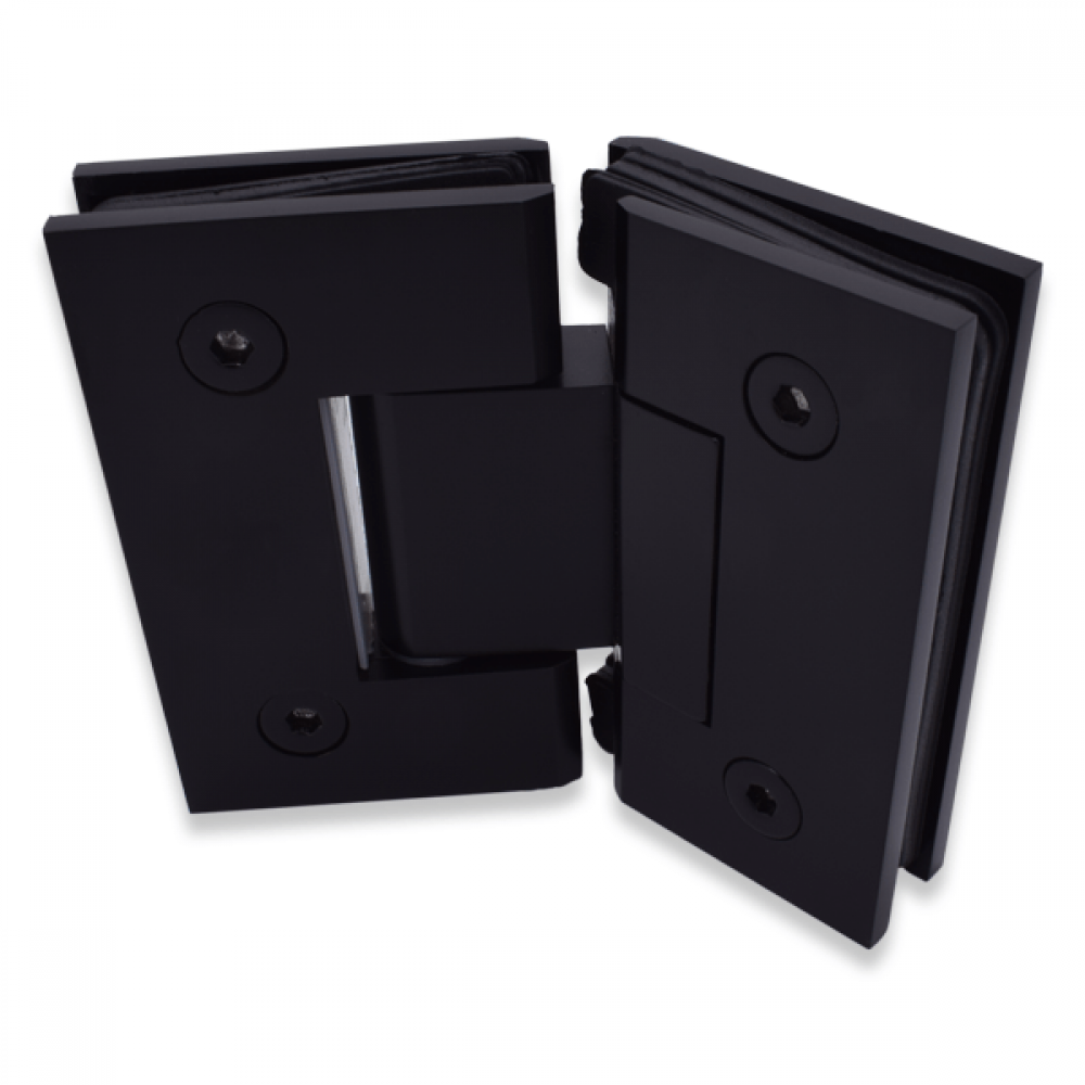 Shannon SQ Range - 135 Degree Glass To Glass Hinge - Black