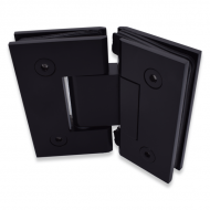 Shannon SQ Range - 135 Degree Glass To Glass Hinge - Black