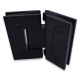 Shannon SQ Range - 135 Degree Glass To Glass Hinge - Black