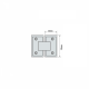 Shannon SQ Range - 135 Degree Glass To Glass Hinge - Black