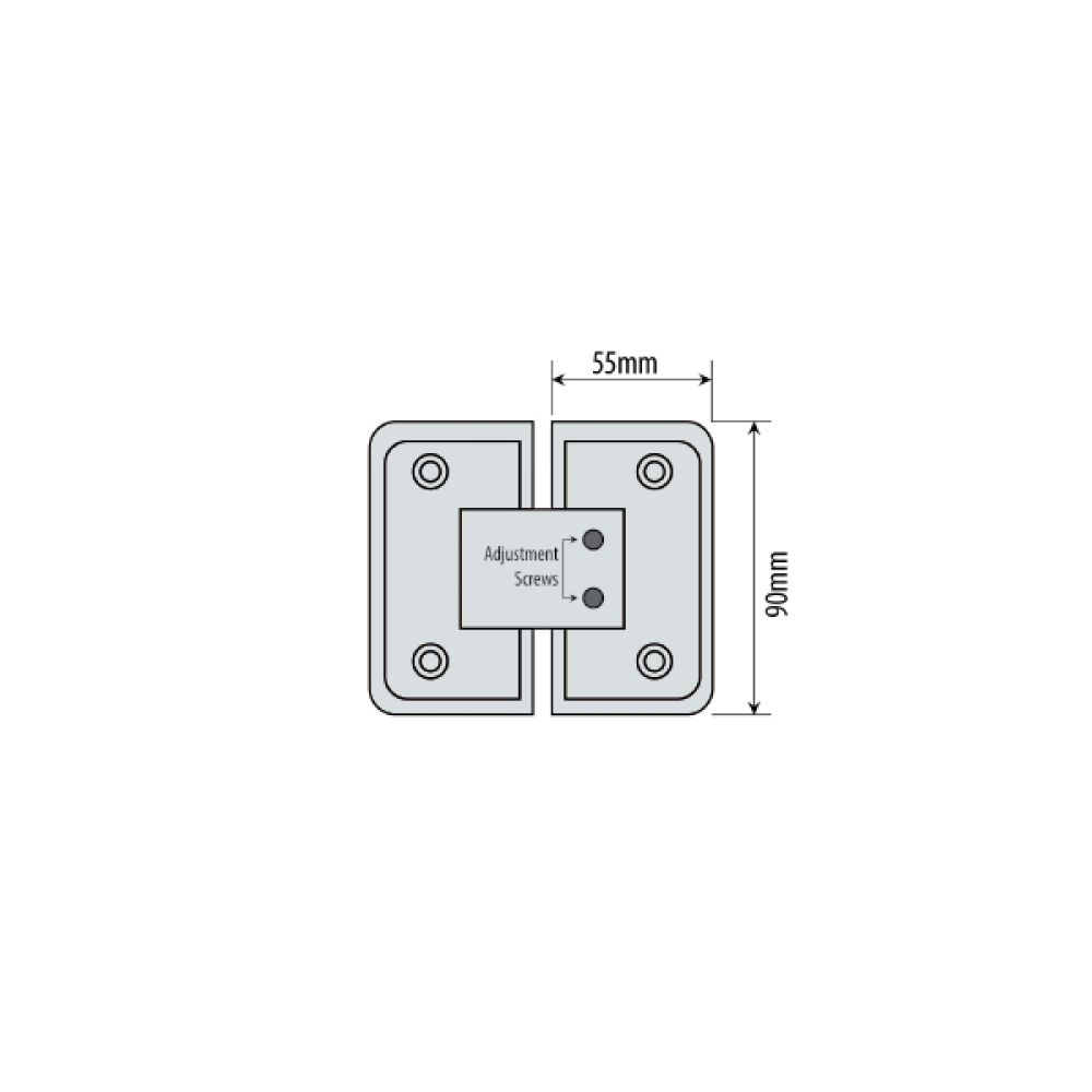 Adjustable 180 Degree Glass To Glass Shower Hinge - SC