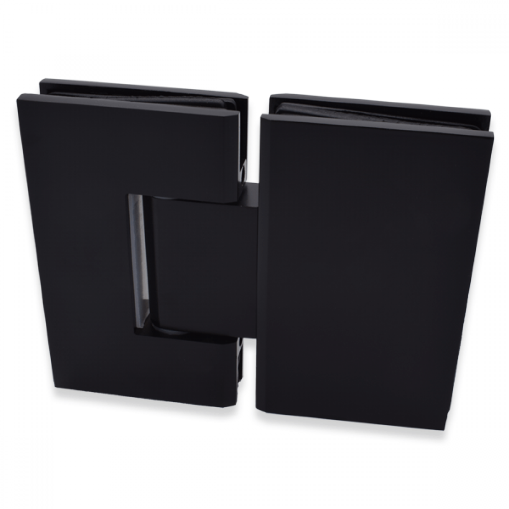 Shannon SQ Range - 180 Degree Glass To Glass Hinge - Black