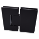 Shannon SQ Range - 180 Degree Glass To Glass Hinge - Black