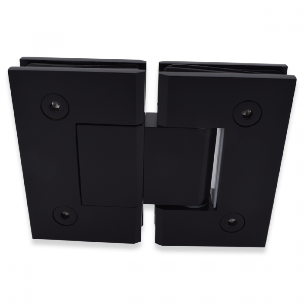 Shannon SQ Range - 180 Degree Glass To Glass Hinge - Black