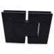 Shannon SQ Range - 180 Degree Glass To Glass Hinge - Black