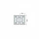Shannon SQ Range - 180 Degree Glass To Glass Hinge - Black