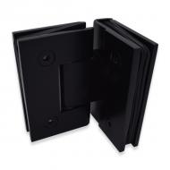 Shannon SQ Range - 90 Degree Glass To Glass Hinge - Black