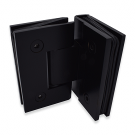 Shannon SQ Range - 90 Degree Glass To Glass Hinge - Black