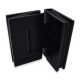Shannon SQ Range - 90 Degree Glass To Glass Hinge - Black