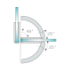 Shannon Range - 90 Degree Glass To Glass Shower Hinge - PC