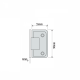 Shannon Range - Single Wing Wall To Glass Shower Hinge - PC