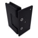 Shannon SQ Range - Single Wing Wall To Glass Hinge - BLACK