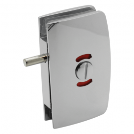 Indicator Lock with  Receiver - Glass to Wall - Chrome