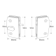 Indicator Lock with  Receiver - Glass to Glass - Chrome