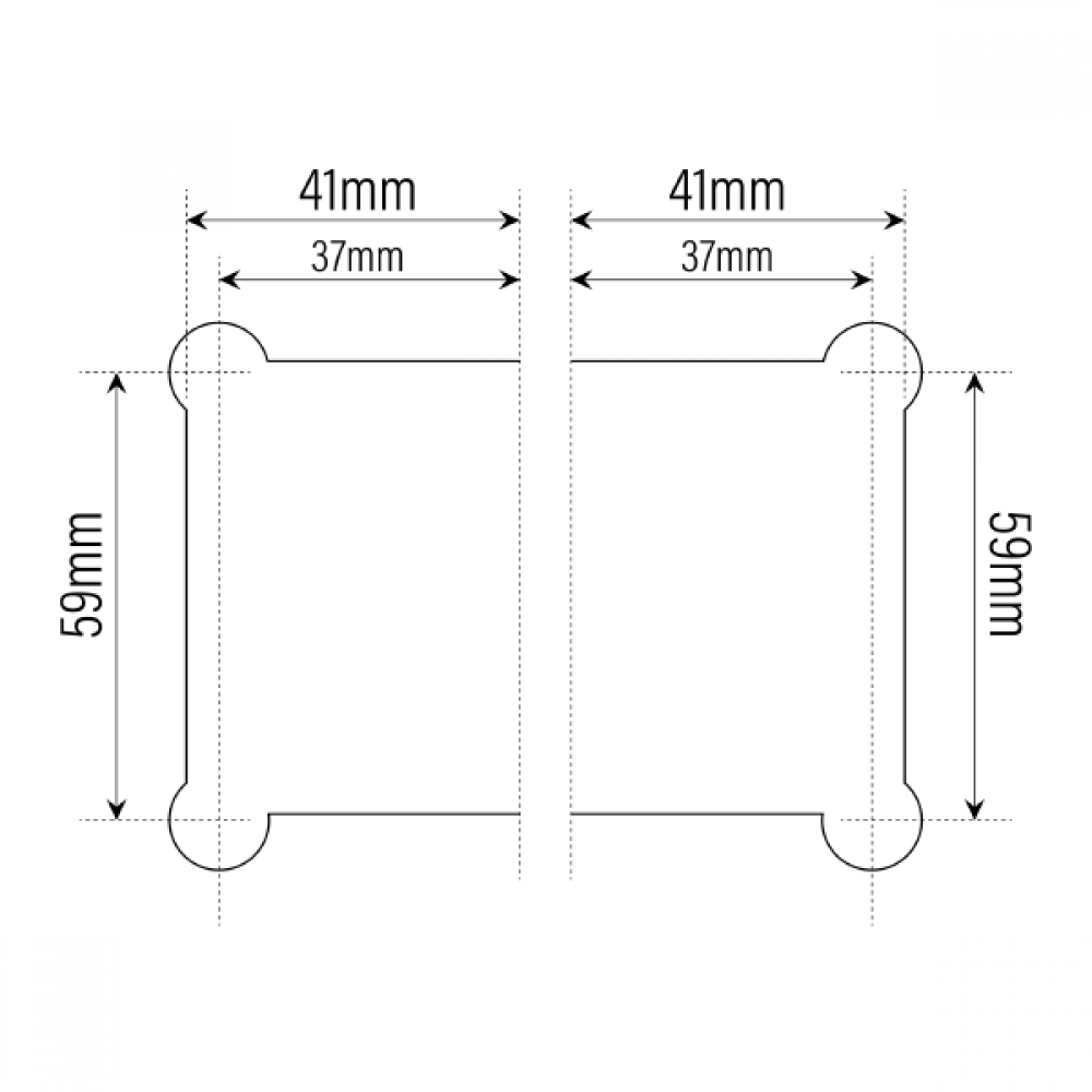 Indicator Lock with  Receiver - Glass to Glass - Chrome