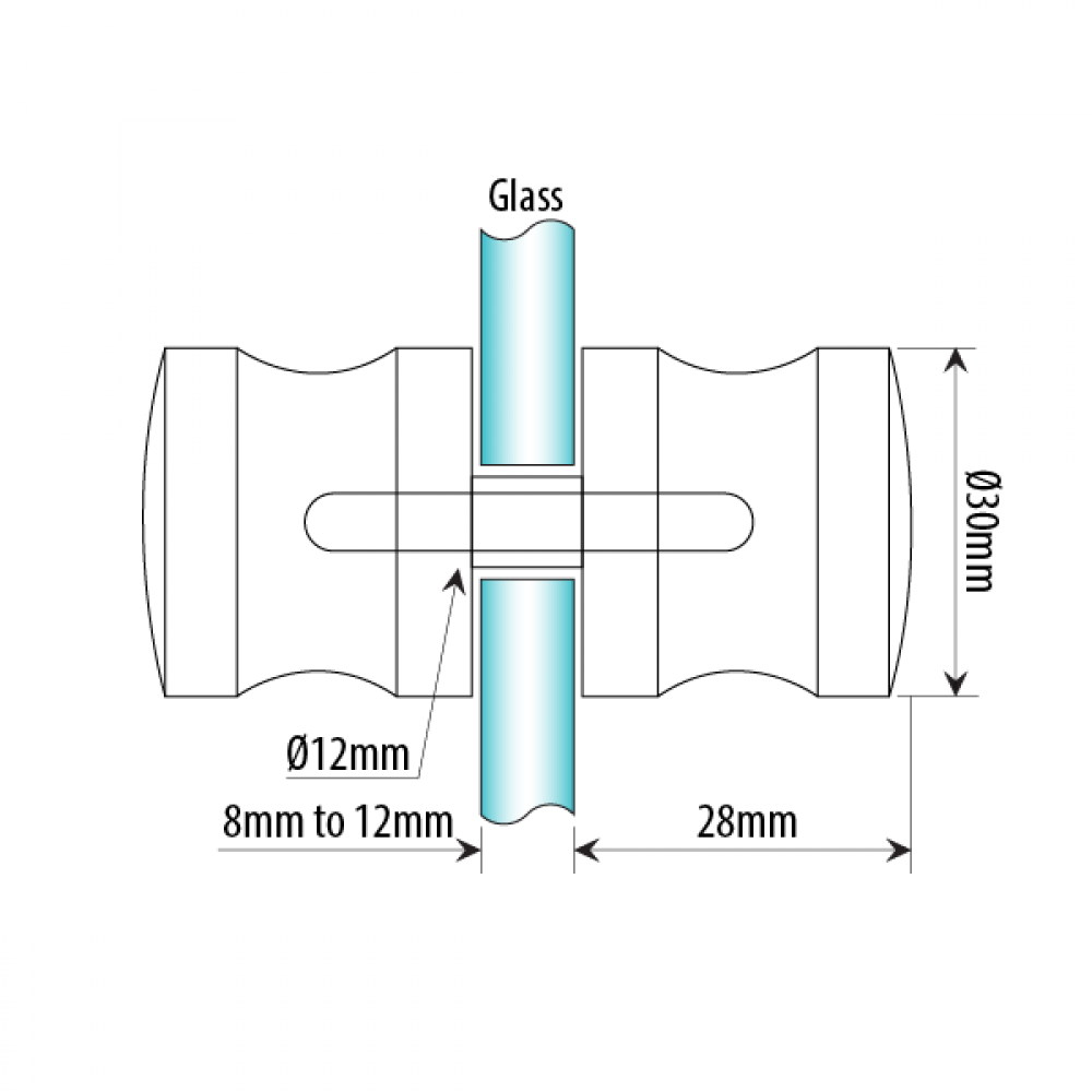 Shower Door Knob PC