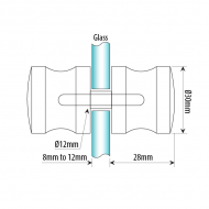 Shower Door Knob PC