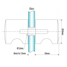 Shower Door Knob PC