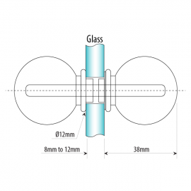 Shower Door Knob PC