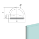 Glass Bumper - Self Adhesive Door Seal - 12 Metres