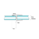 H Jamb Seal - 12mm Glass - 9mm Hard Fin