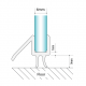 Bottom Wipe With Drip Rail - 6mm Glass